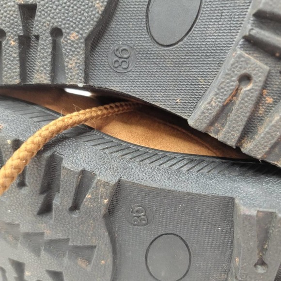 SQL Tie up sherpa interior faux suede combat boots - Picture 11 of 11